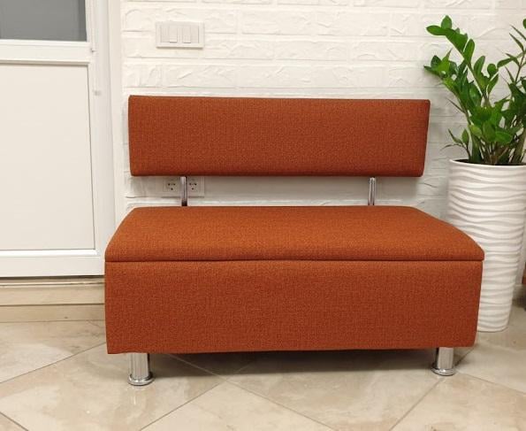 Диван для зоны ожидания Сompakt жаккард 100 см Оранжевый (32146433)