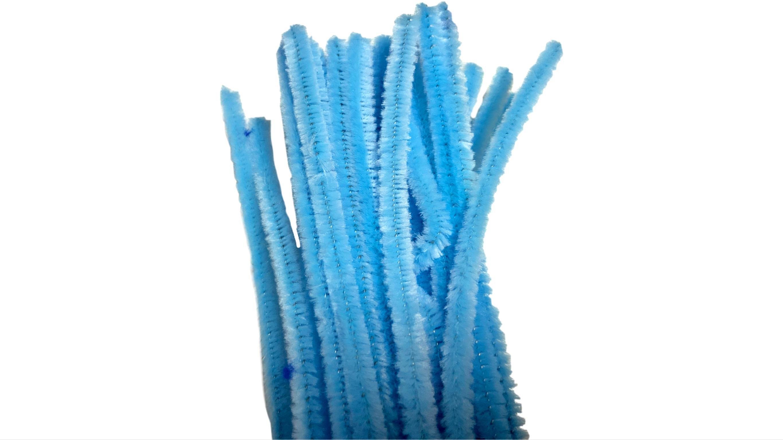 Синельная проволока для рукоделия 100 шт. Голубой