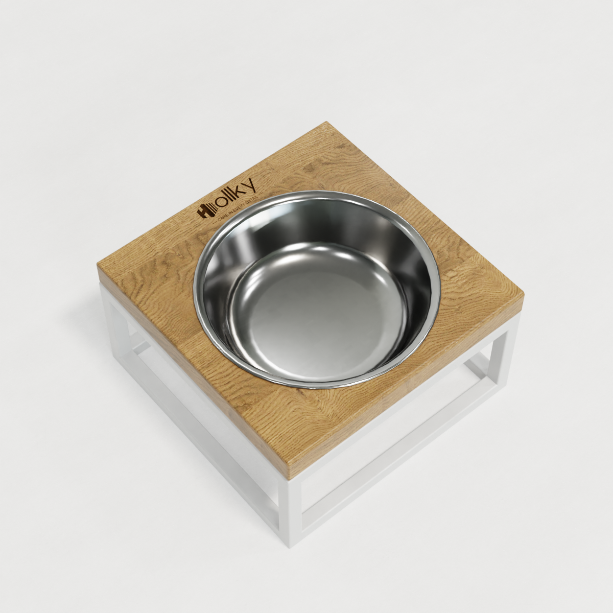 Миска на подставке для кошек и маленьких собак Hollky Base Solo S 0,45 л (S-18187-WHNT) - фото 5 Миска на подставке для кошек и маленьких собак Hollky Base Solo S 0,45 л (S-18187-WHNT) - фото 5
