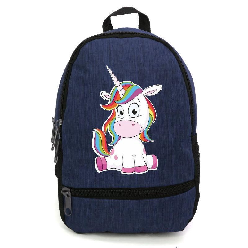 Школьный рюкзак детский Cappuccino Toys с принтом Unicorn EDN-0022 12,5 л Синий (1369989243)