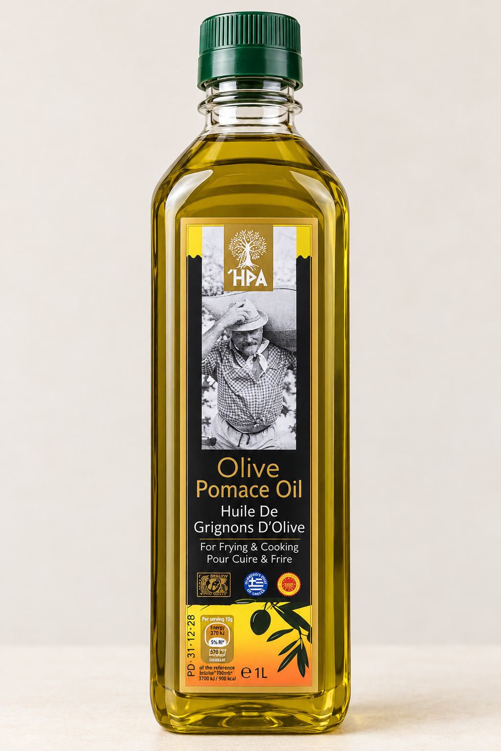 Оливкова олія для смаження HPA Huile De Grignons D'Olive Pomace Oil 1000 мл