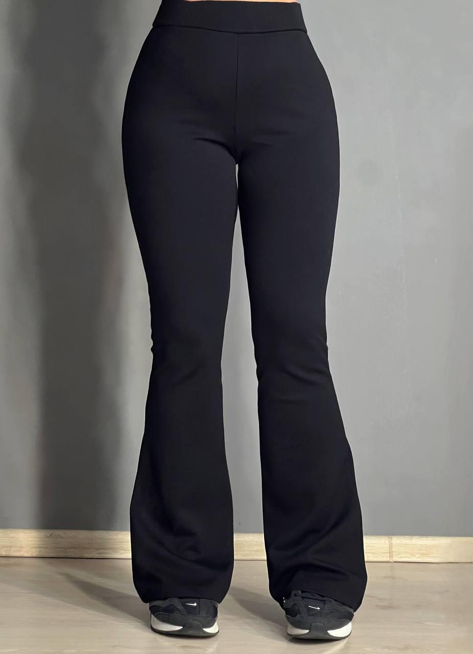 Лосини жіночі Prenses 001 кльош стрейчеві висока посадка великі розміри 3XL Чорний (4005) - фото 9