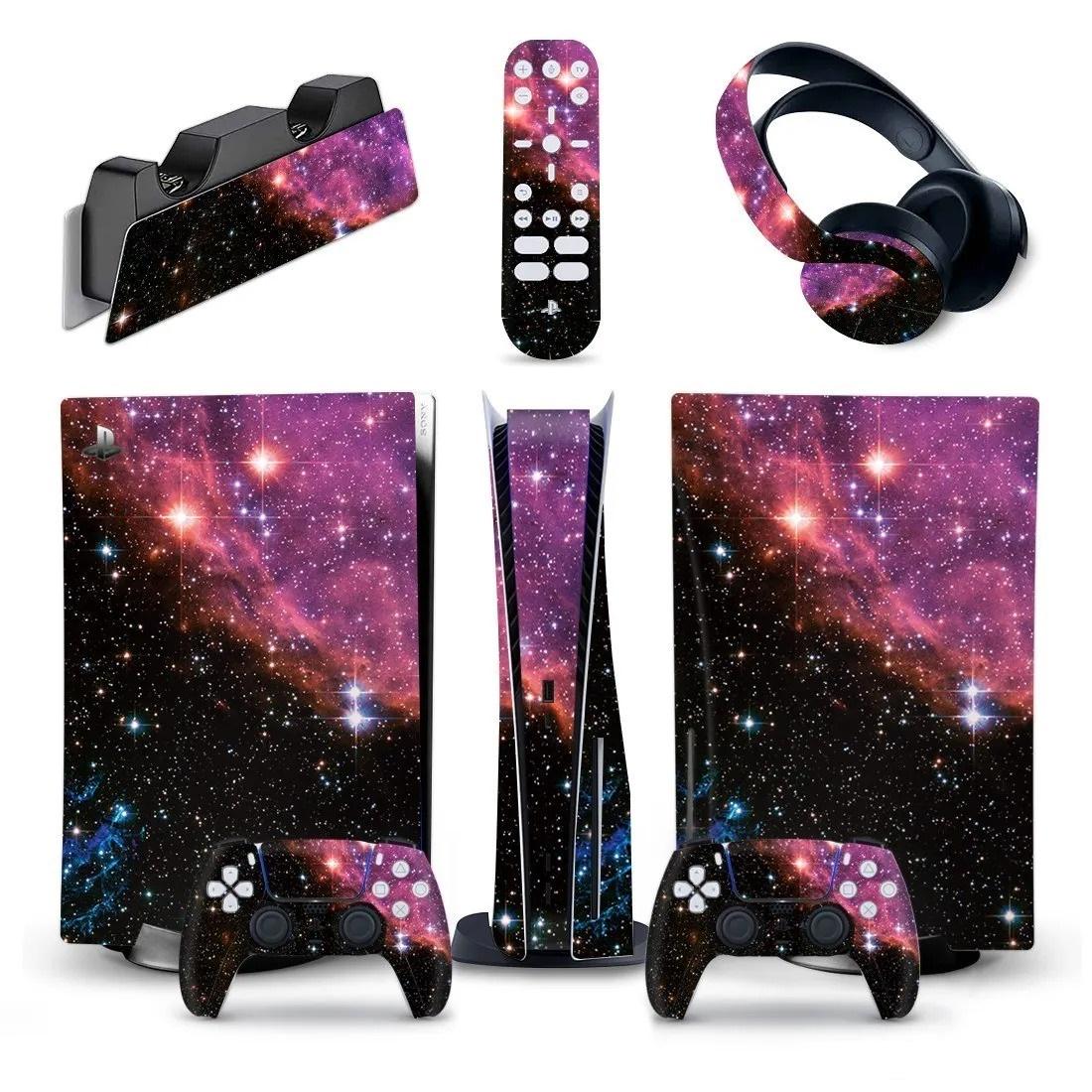 Виниловая наклейка для Sony PlayStation 5в1 Galaxy