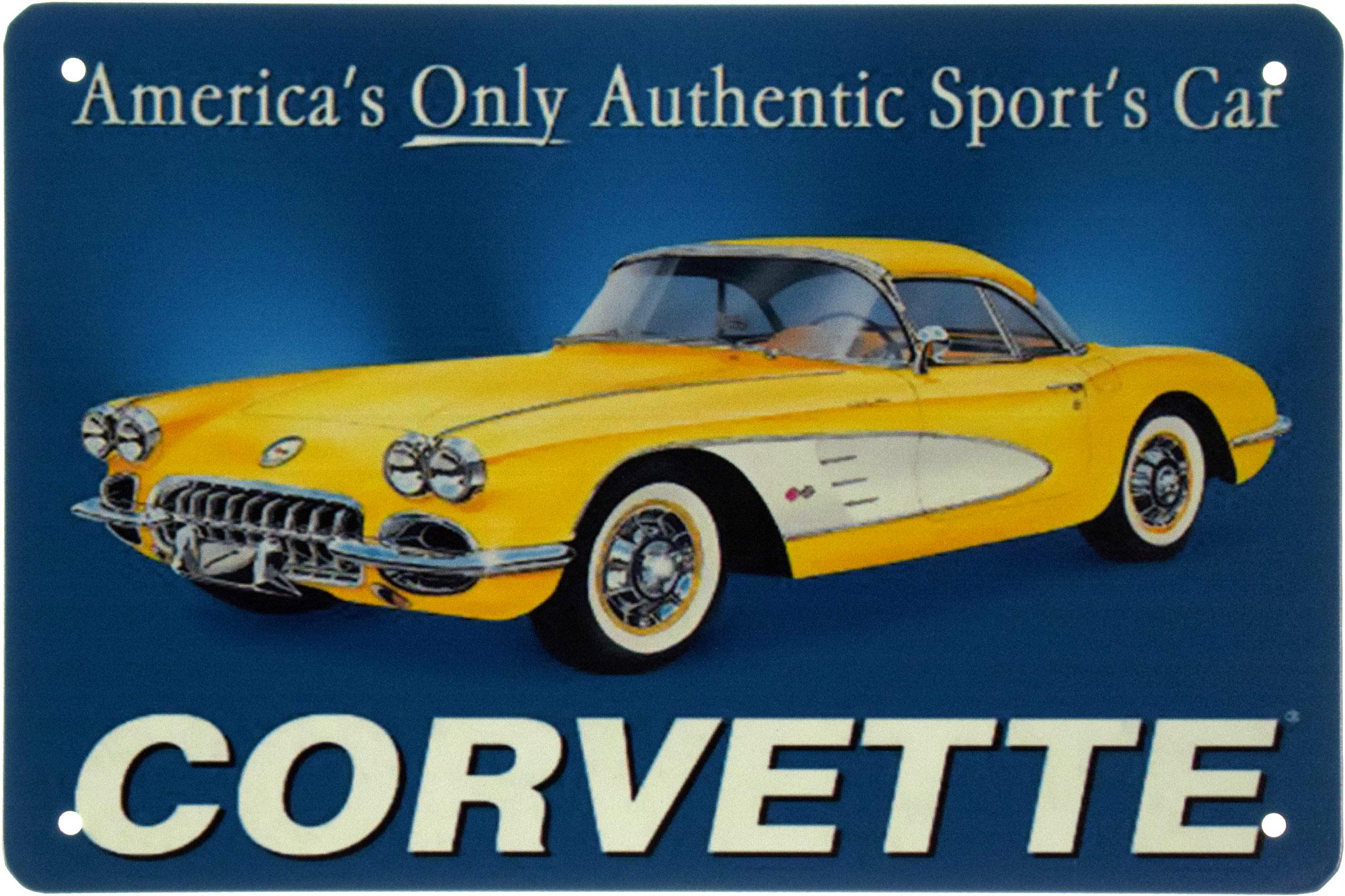 Металлическая табличка Corvette America's Sport's Car 20x30 см