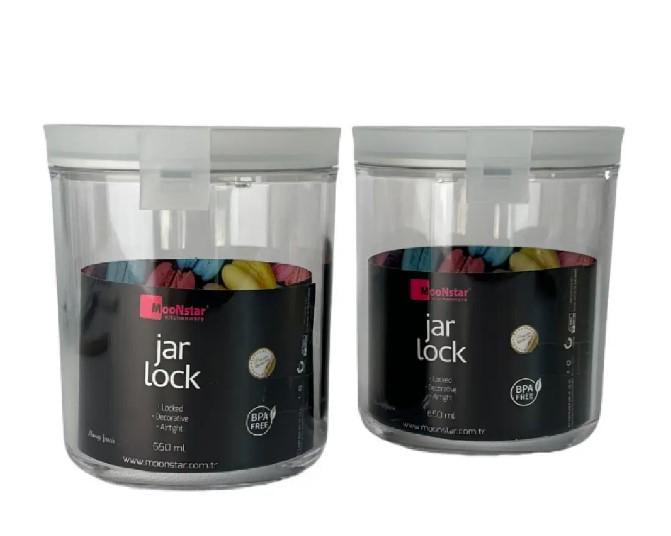 Набор акриловых контейнеров Motek Jarlock 2 шт. 0,65 л (JAR-SET)