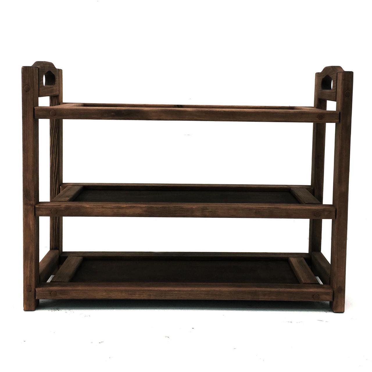 Полка для обуви из дерева Делемон 79х52 см Капучино (ПДО-79522009)