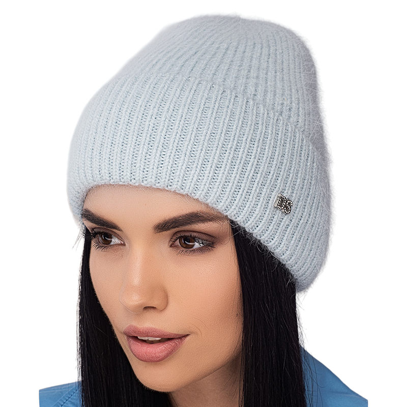 Шапка ангорова жіноча Leks Конфетті one size Небесний - фото 1