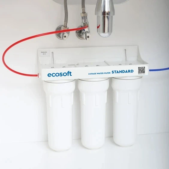 Фільтр для питної води потрійний Ecosoft Standard з краном Крапля (FMV3ECOSTD) - фото 3 Фільтр для питної води потрійний Ecosoft Standard з краном Крапля (FMV3ECOSTD) - фото 3