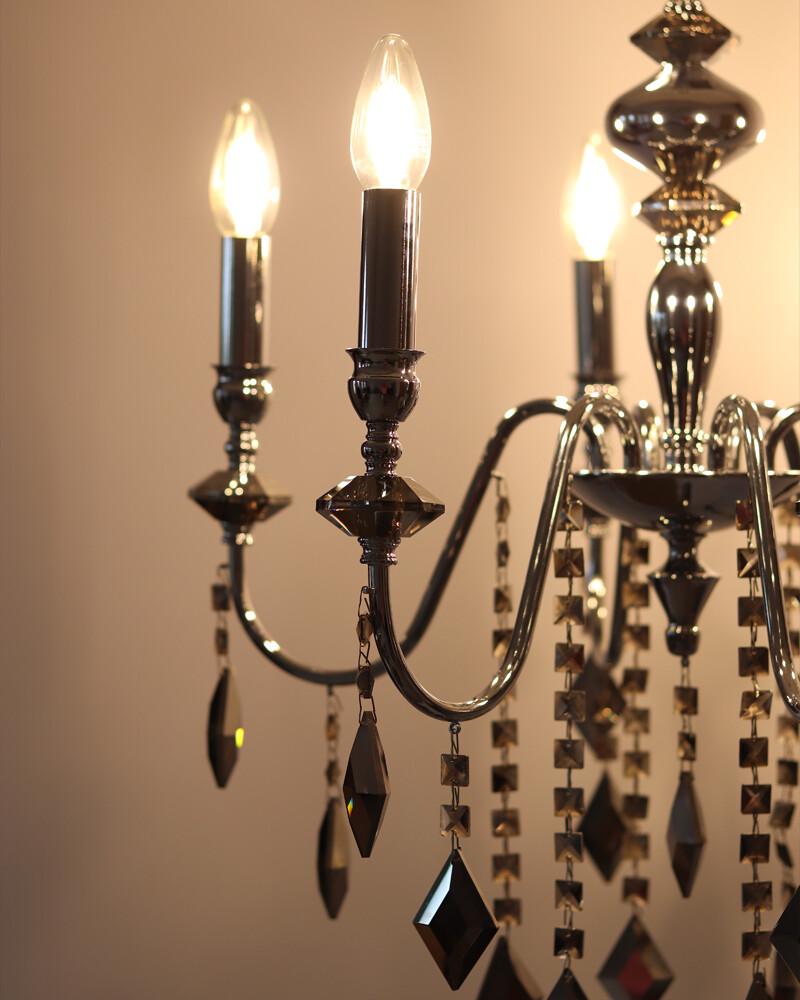 Люстра Edlin PL2417-6 Vanessa E14 6x12W IP20 Хром (32205346) - фото 7 Люстра Edlin PL2417-6 Vanessa E14 6x12W IP20 Хром (32205346) - фото 7