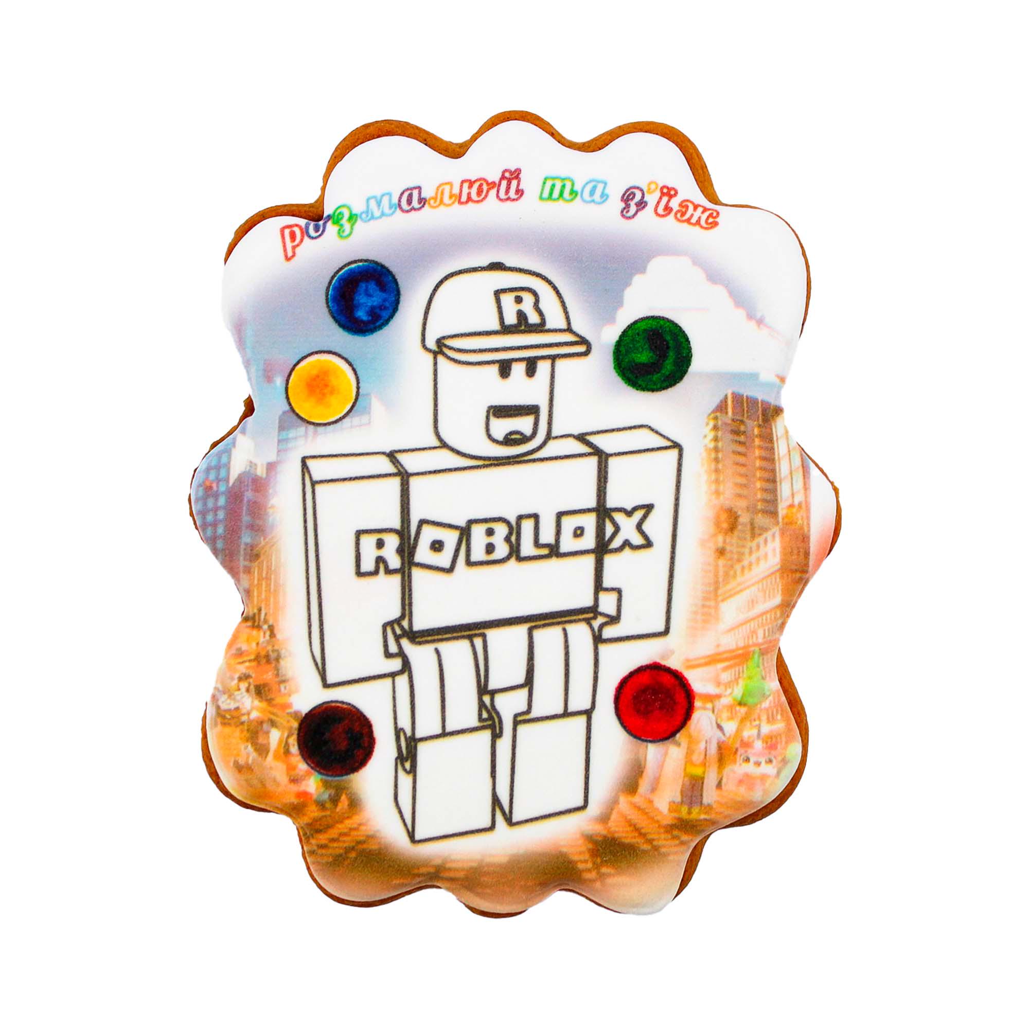 Пряник-раскраска с подложкой Крафт Печиво Roblox 85 г
