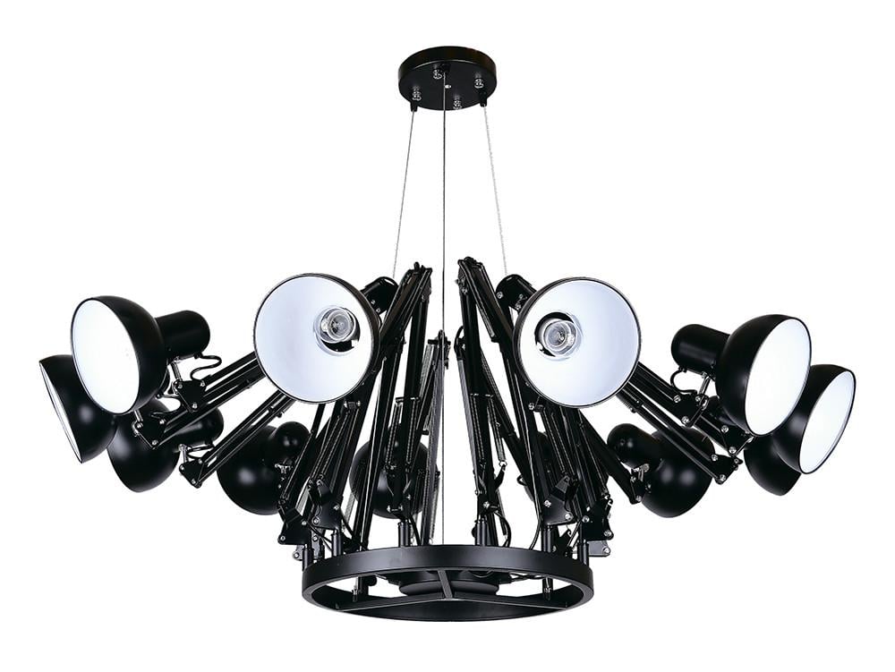 Люстра Levistella 75990290-12 BK Лофт Павук на 12 плафонів Чорний (1887927551)