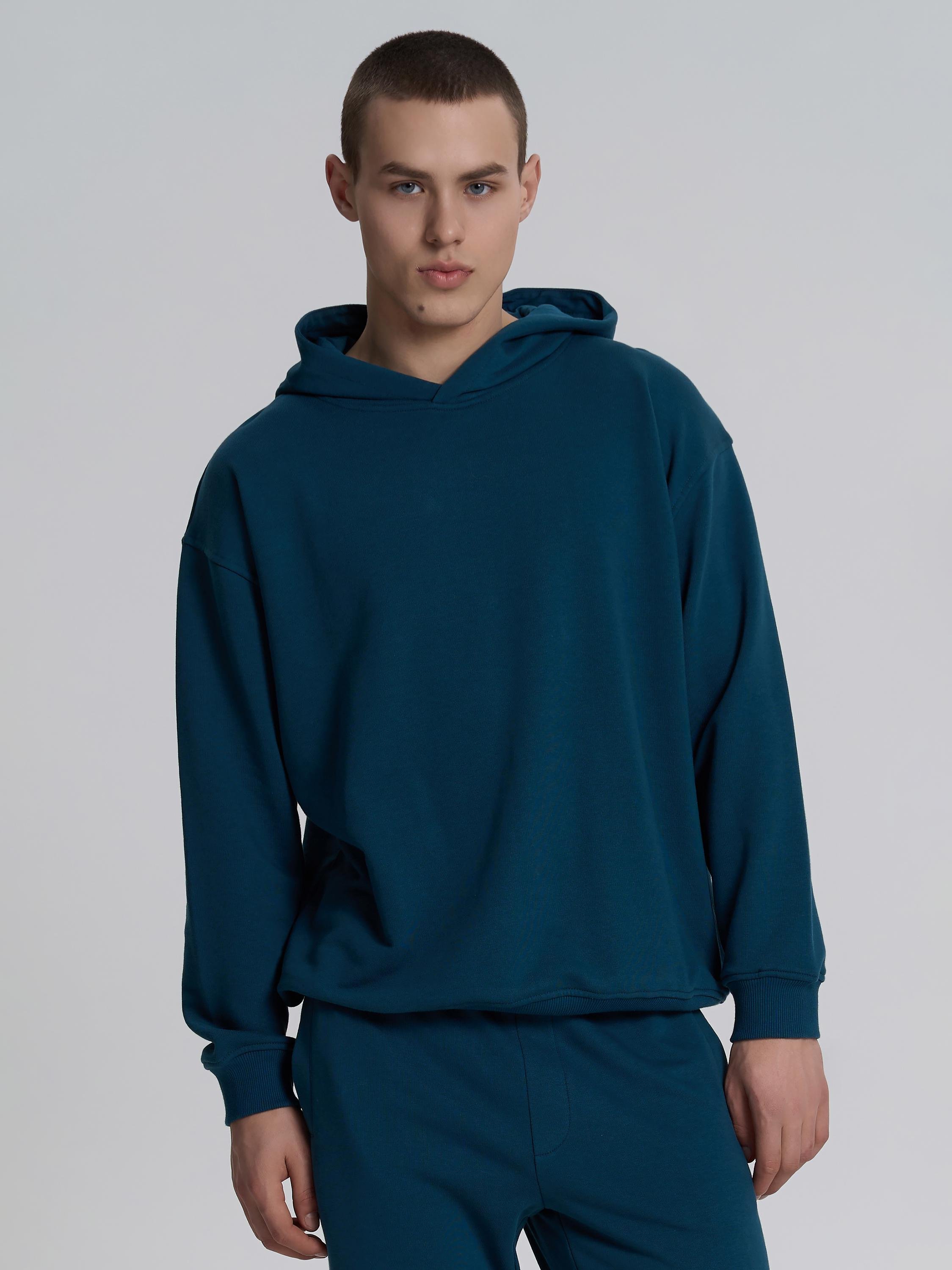 Худі чоловічий без кишені ROZA 240619 XS Синьо-зелений (4824005723681) Худі чоловічий без кишені ROZA 240619 XS Синьо-зелений (4824005723681)