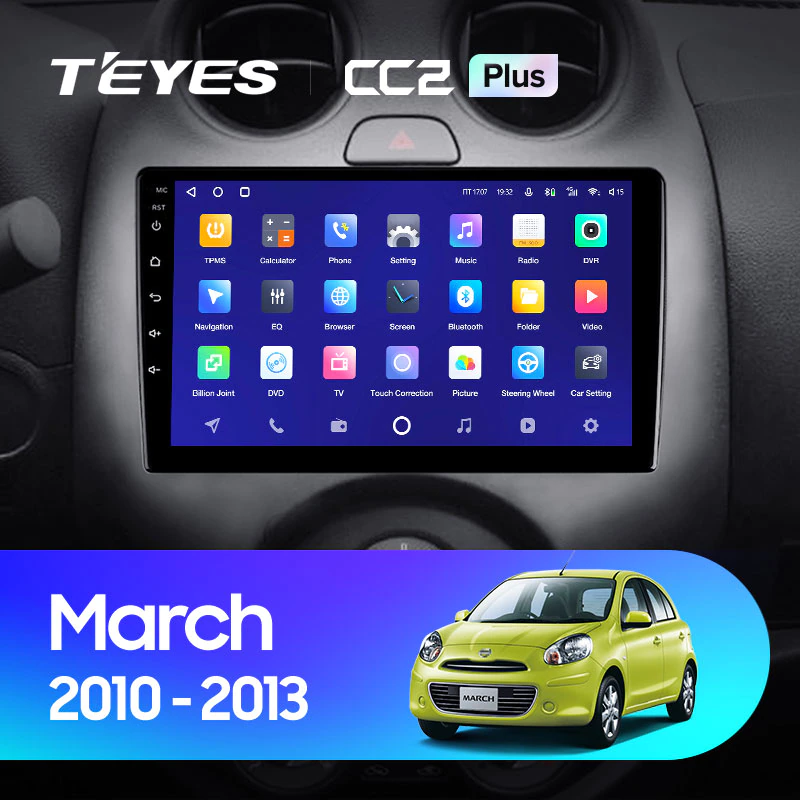 Автомагнитола штатная Teyes CC2 Plus для Nissan March K13 2010-2013 Android CC2 PLUS 6+128G Wi-Fi+4G (1717689747) - фото 3