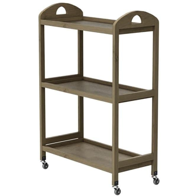 Этажерка для ванной из дерева на колесиках Велесон Палисандр (АБТ-010202)