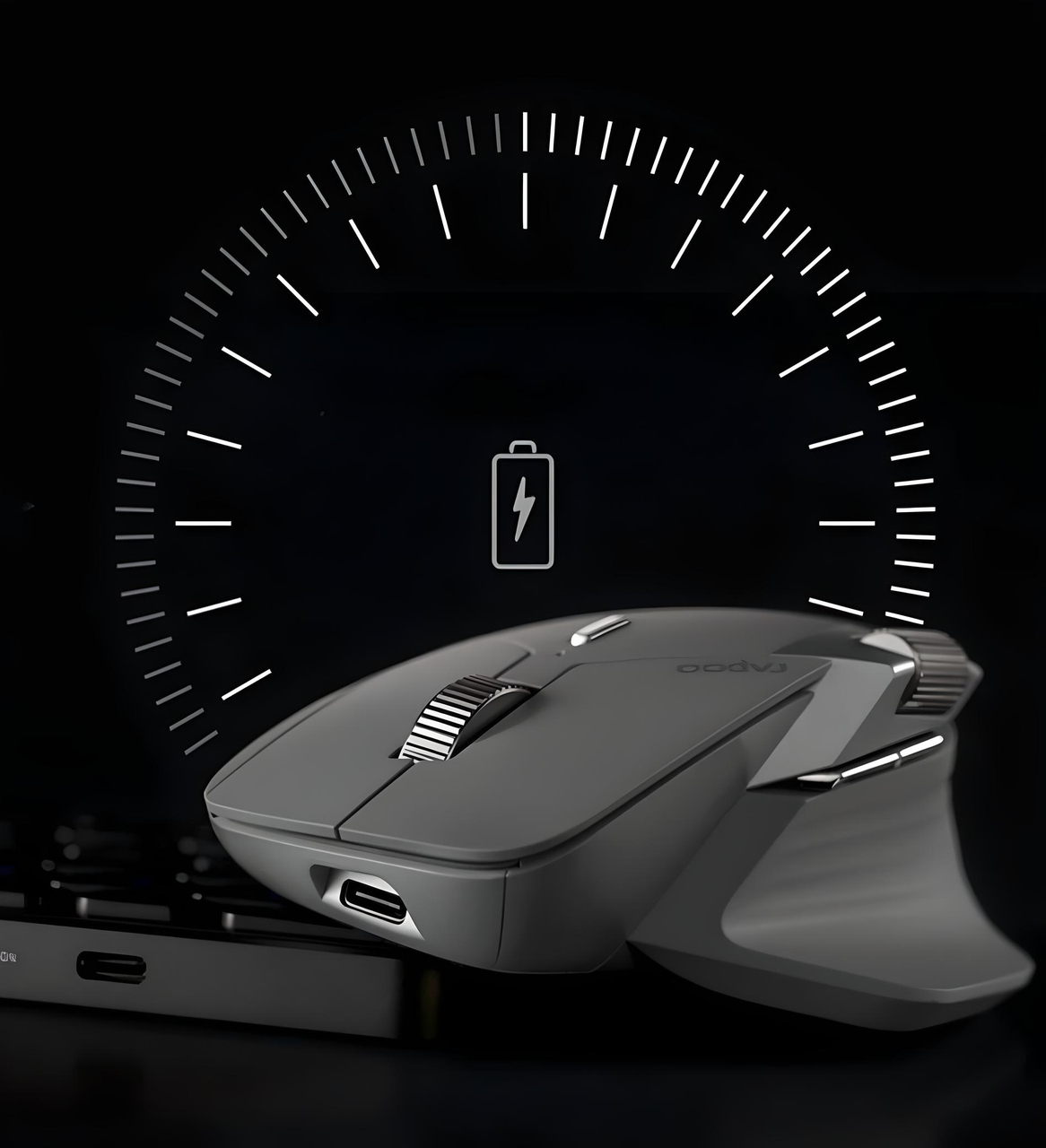 Мышь RAPOO MT760NL с комбинированным подключением/боковым колесиком 12000 DPI Light black (2570567767) - фото 8 Мышь RAPOO MT760NL с комбинированным подключением/боковым колесиком 12000 DPI Light black (2570567767) - фото 8