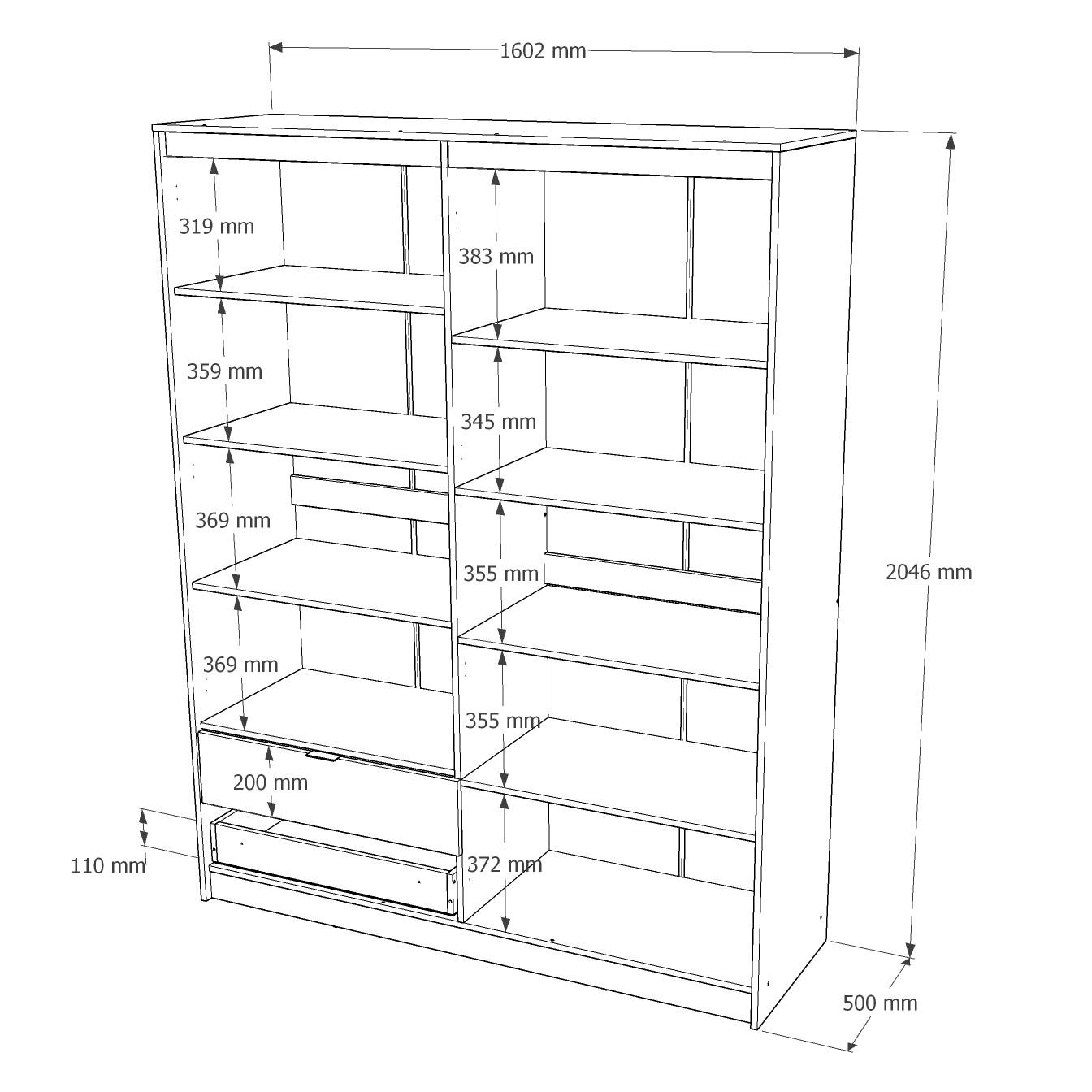 Шафа Everest Сіті 1600 1602х500х2046 мм Сонома/Графіт (11434) - фото 13 Шафа Everest Сіті 1600 1602х500х2046 мм Сонома/Графіт (11434) - фото 13