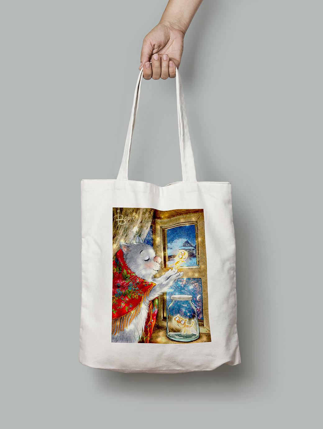 Эко-сумка Лети-лети котофеечка! шопер (rinaz_20172224032_Bag)