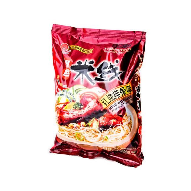 Лапша рисовая Hezhong со вкусом жареных ребрышек 105 г (2234907306)