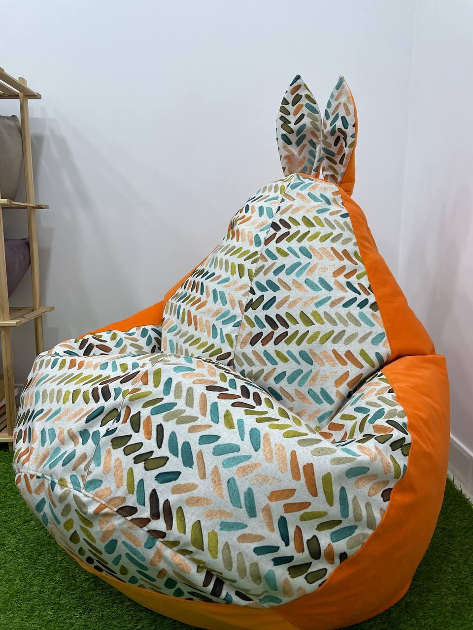 Крісло-мішок SkyPuff Груша зайчик Багіра M 100x75 см 11830/Bertin DT4 (11001013)