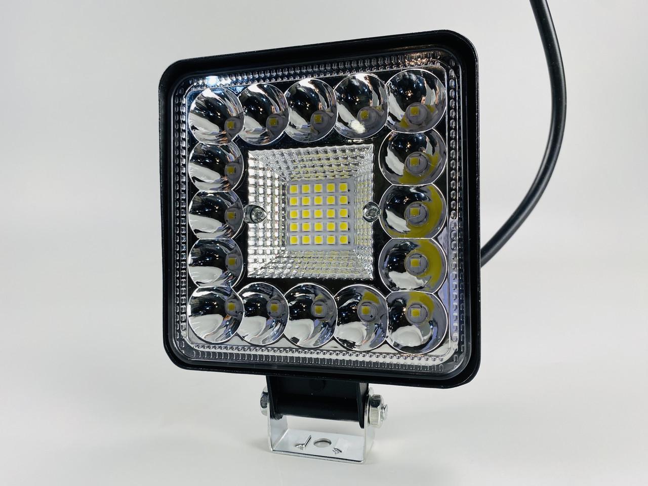 Фара квадратная внедорожная светодиодная LED 41 диод 6500К автомобильная