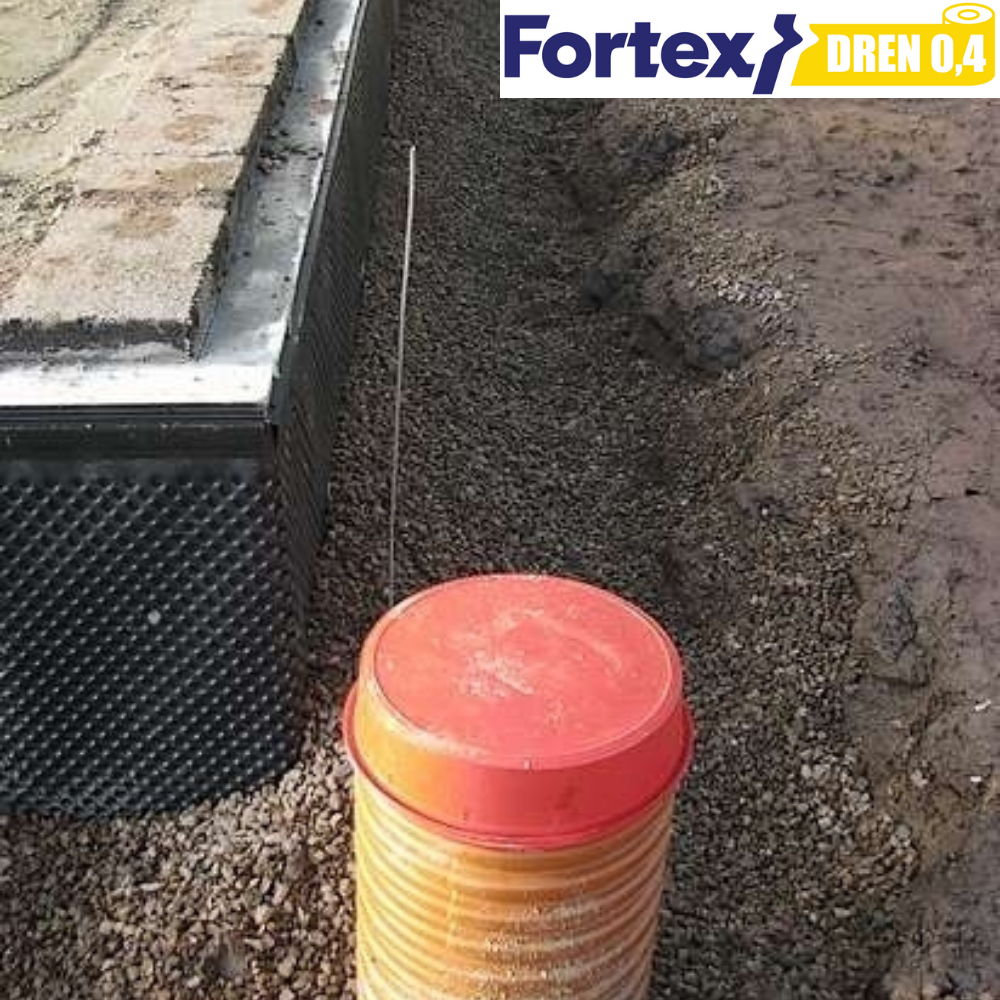 Мембрана для фундамента дренажная Fortex DREN 0,4 1x20 м 20 м2 (340056) - фото 11