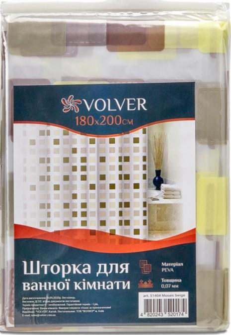 Шторка для ванной комнаты VOLVER Mosaic Beige (51404)