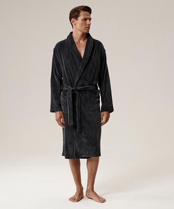 Халат чоловічий Atlantic SZM-002 на запах з поясом XL/XXL Сірий (2785676457) - фото 1 Халат чоловічий Atlantic SZM-002 на запах з поясом XL/XXL Сірий (2785676457) - фото 1