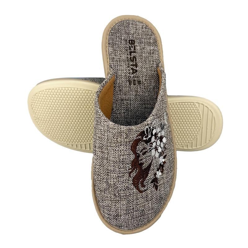 Домашние тапочки женские коттоновые 88-22 p. 41 26,5 см Бежевый