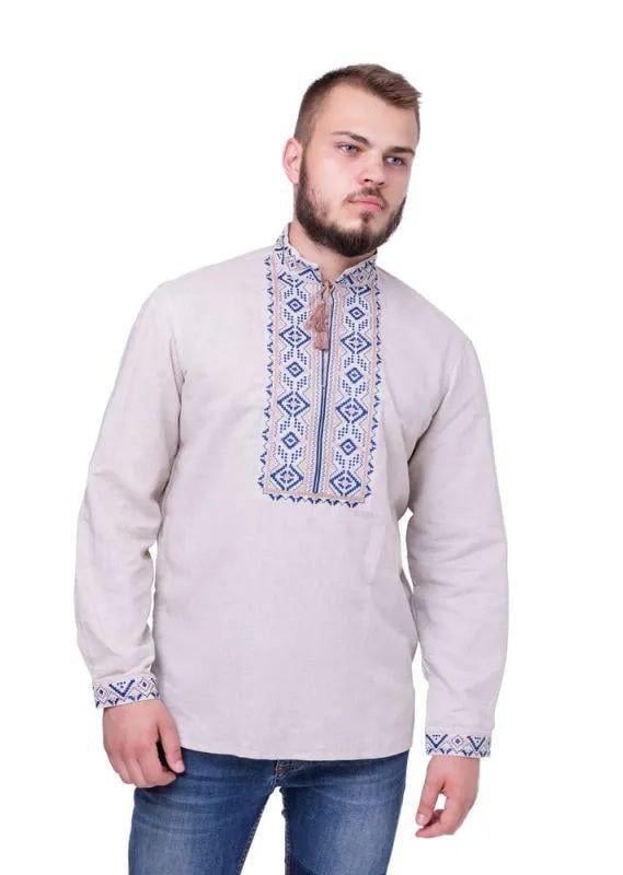 Вышиванка мужская р. 50 Серый (374)