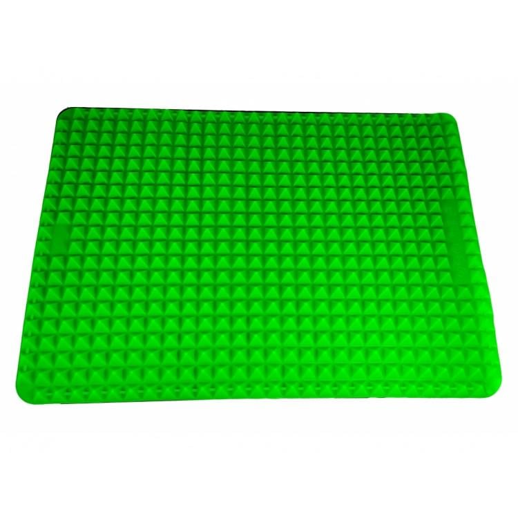 Килимок силіконовий для запікання Піраміда 40х28 см Зелений (6743a565)