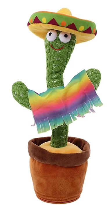 Іграшка м'яка Танцюючий кактус музикальний LED підсвітка (2727544318)