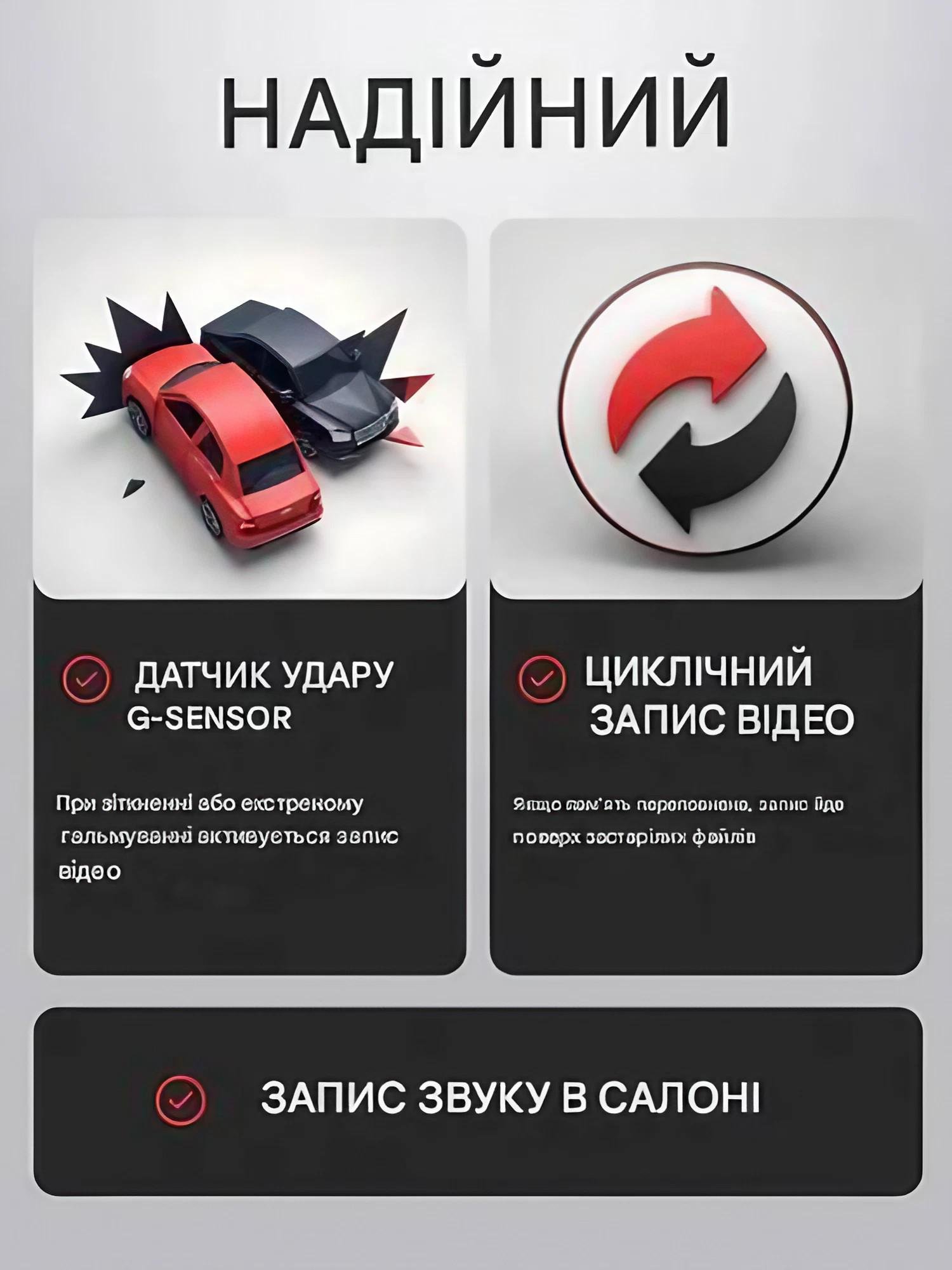 Відеореєстратор з 3 камерами та роздільною здатністю Full HD 1080 (AND-3542) - фото 9