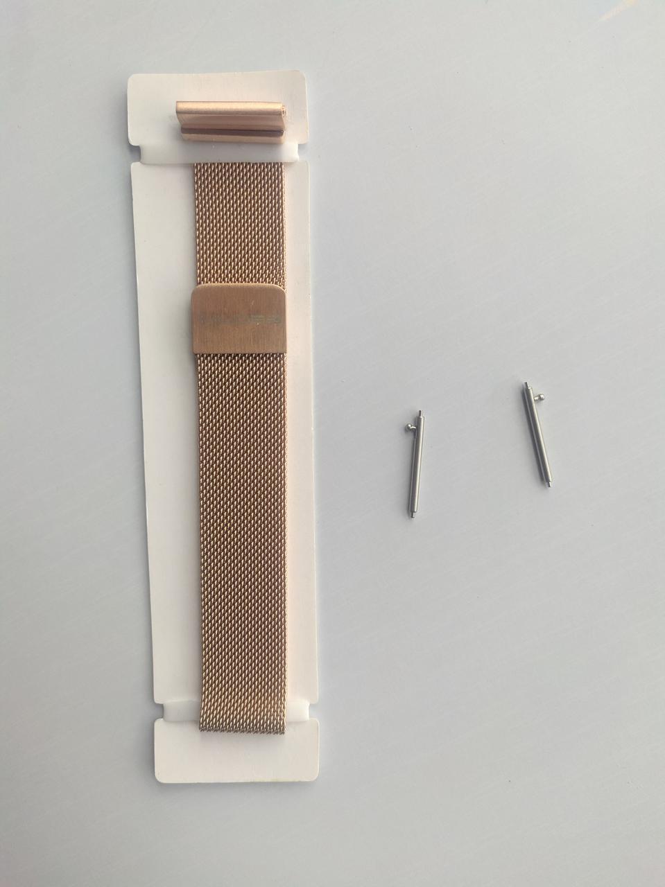 Ремешок для смарт-часов Mijobs 20 мм миланская петля металлический Золотой/Розовый (1565P) - фото 1 Ремешок для смарт-часов Mijobs 20 мм миланская петля металлический Золотой/Розовый (1565P) - фото 1