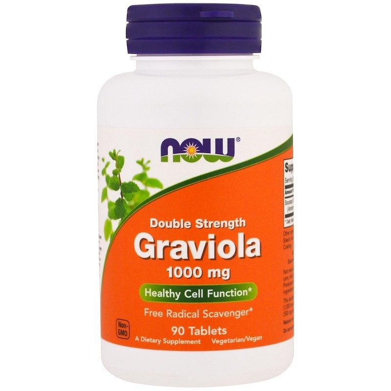 Гравіола NOW Foods Graviola 1000 мг 90 таблеток (1031879519)