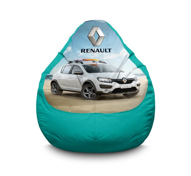 Кресло мешок iPuff Renault Sandero Оксфорд XXXL 100х135 см Бирюзовый