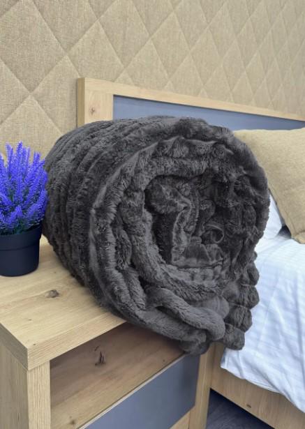 Покрывало на кровать/диван VIP Шарпей в полоску 200х230 см Графитовый (87-139) - фото 3 Покрывало на кровать/диван VIP Шарпей в полоску 200х230 см Графитовый (87-139) - фото 3