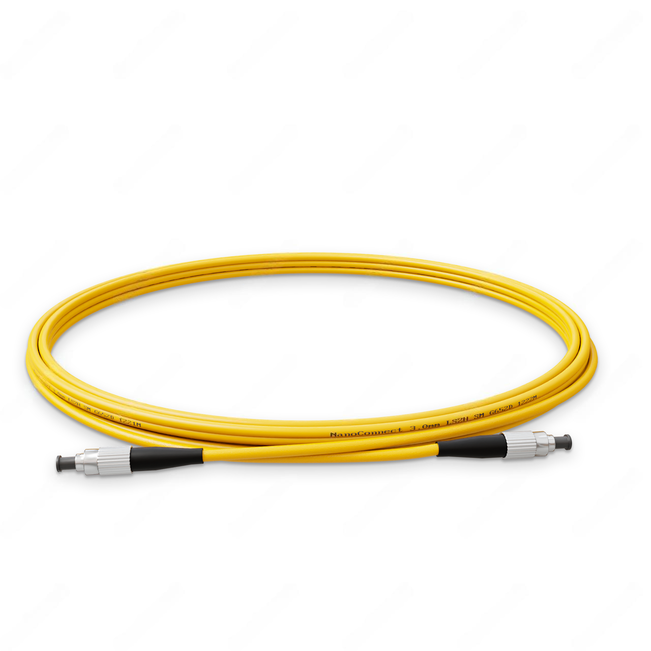 Патч-корд оптический FC/UPC-FC/UPC LSZH Singlemode G.652.D SM Simplex 3 мм 3 м Желтый (2563285626)