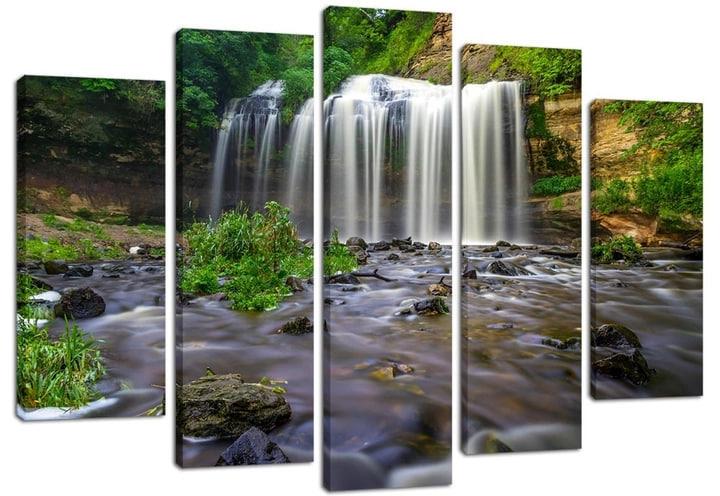 Картина модульная на холсте DK Водопад в лесу 80x108 см (PLM5-138)