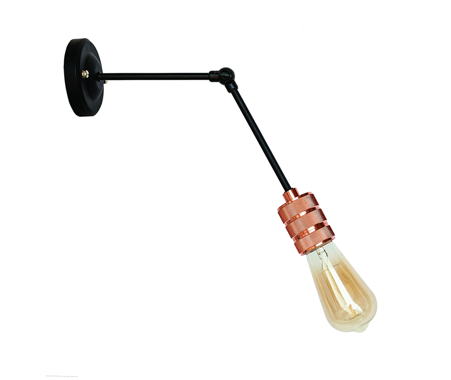 Бра Levistella Lofty з патроном AMP21 Чорний/Рожеве золото (1963530789)