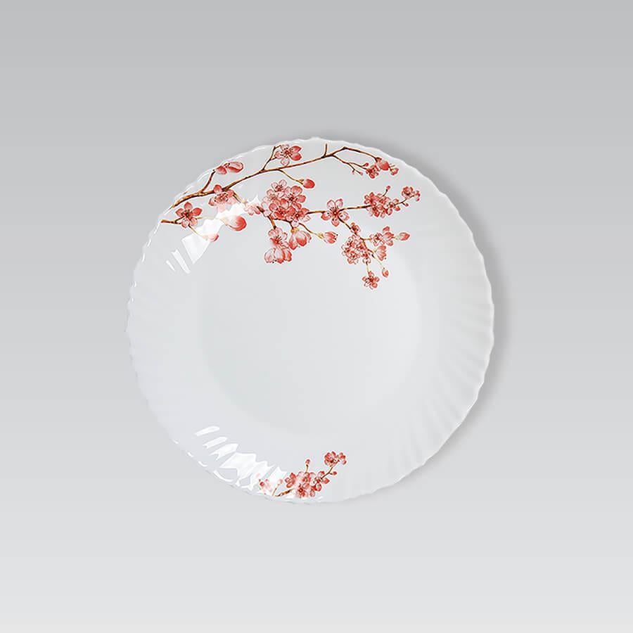 Тарілка Maestro MR-39556-04 23,75 см Рожеві квіти (1804053643)