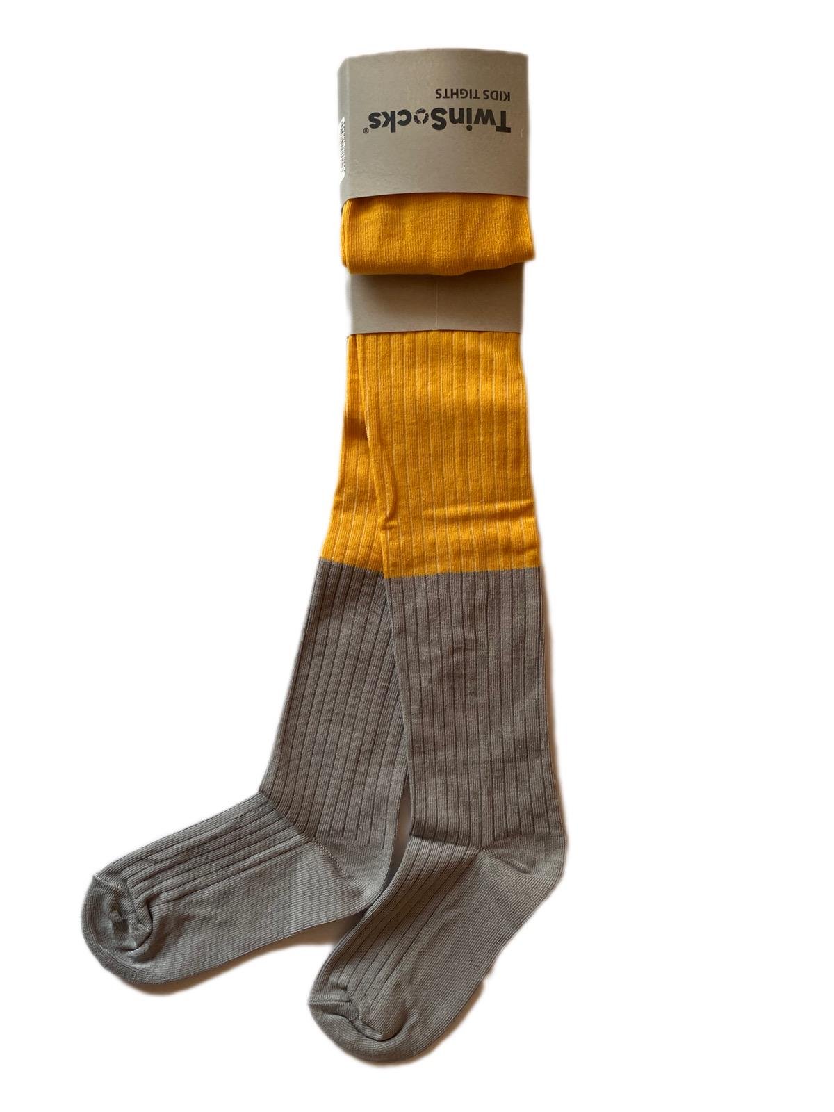 Колготки для дівчинки TwinSocks 116 см -122 Гірчиця/Сірий (8327815) - фото 1