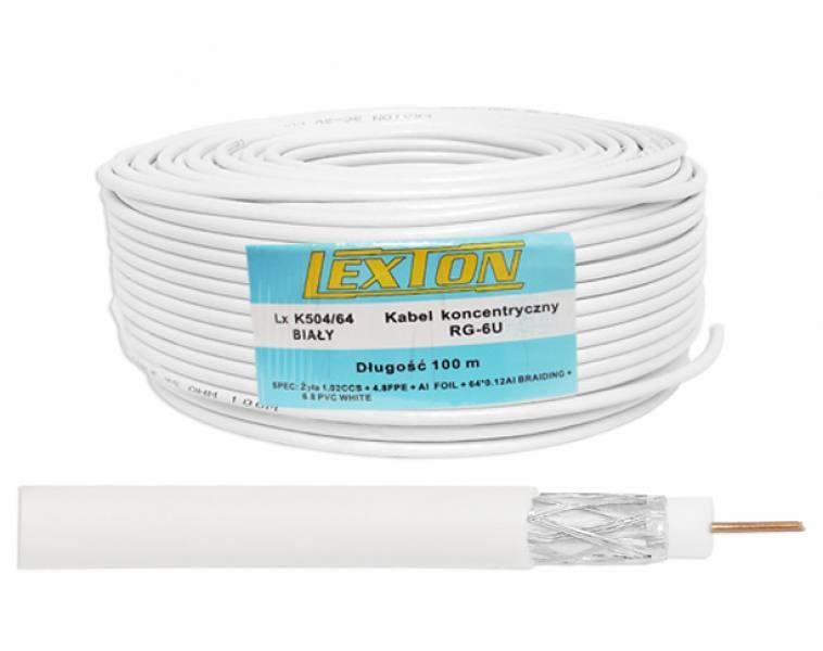 Кабель телевізійний коксіальний RG-6 Lexton (LXK504/64)