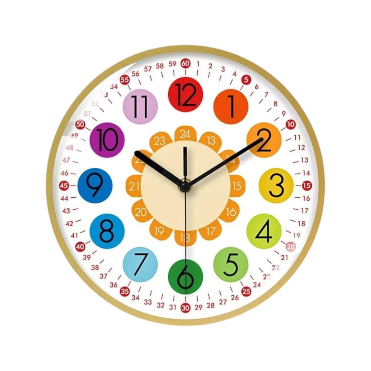Годинник настінний дитячий навчальний WYFCR Kids Teaching Wall Clock (33008124)