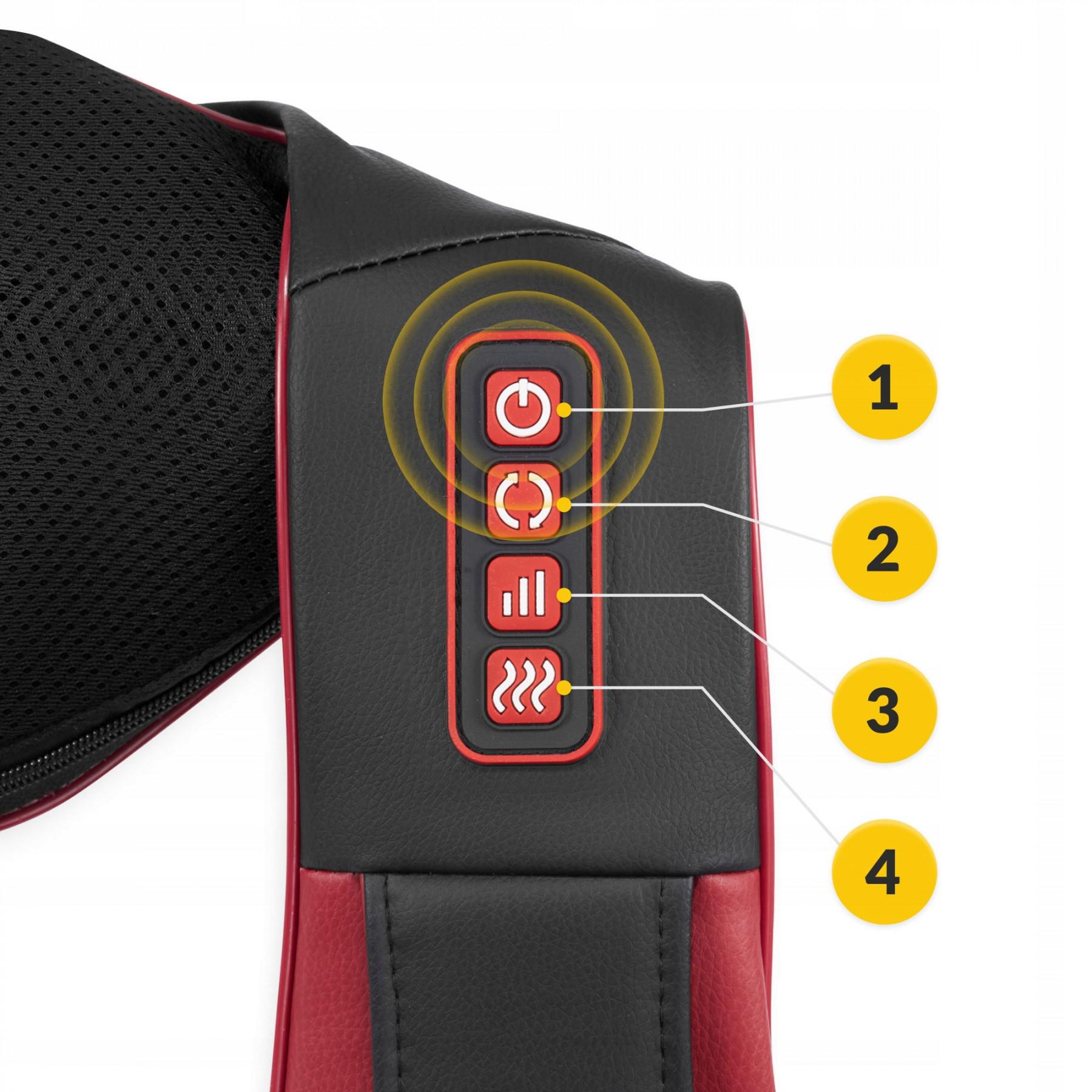 Масажер 4fizjo Shiatsu Pro+ для шиї та спини Black/Red (4FJ0565) - фото 10