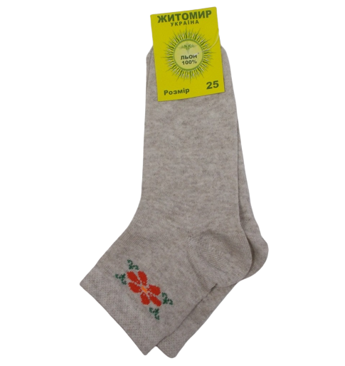 Носки женские льняные Житомир р. 36-40 Бежевый (1637360582)