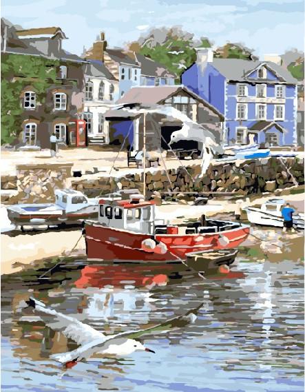 Картина по номерам Brushme Городской причал (GX3455)