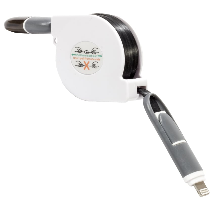 Дата кабель рулетка USB/Micro USB Lightning Tolus MUL 1 м