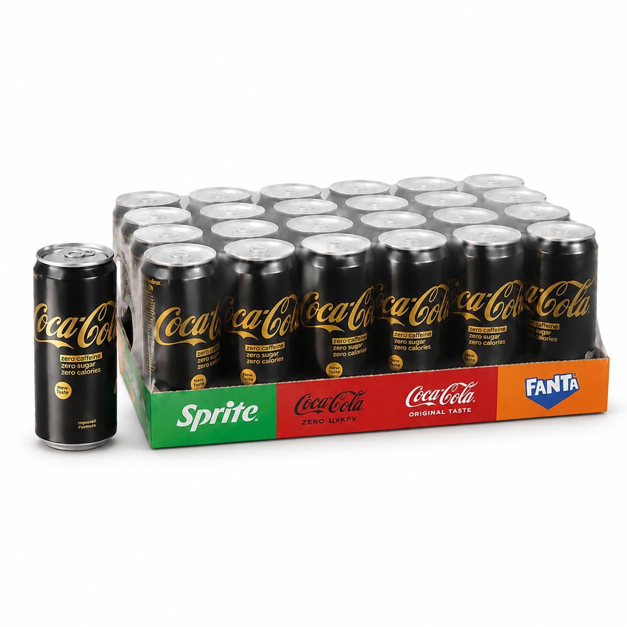 Напій Coca-Cola Zero Caffeine Zero Sugar колекційний дизайн 330 мл 24 банки