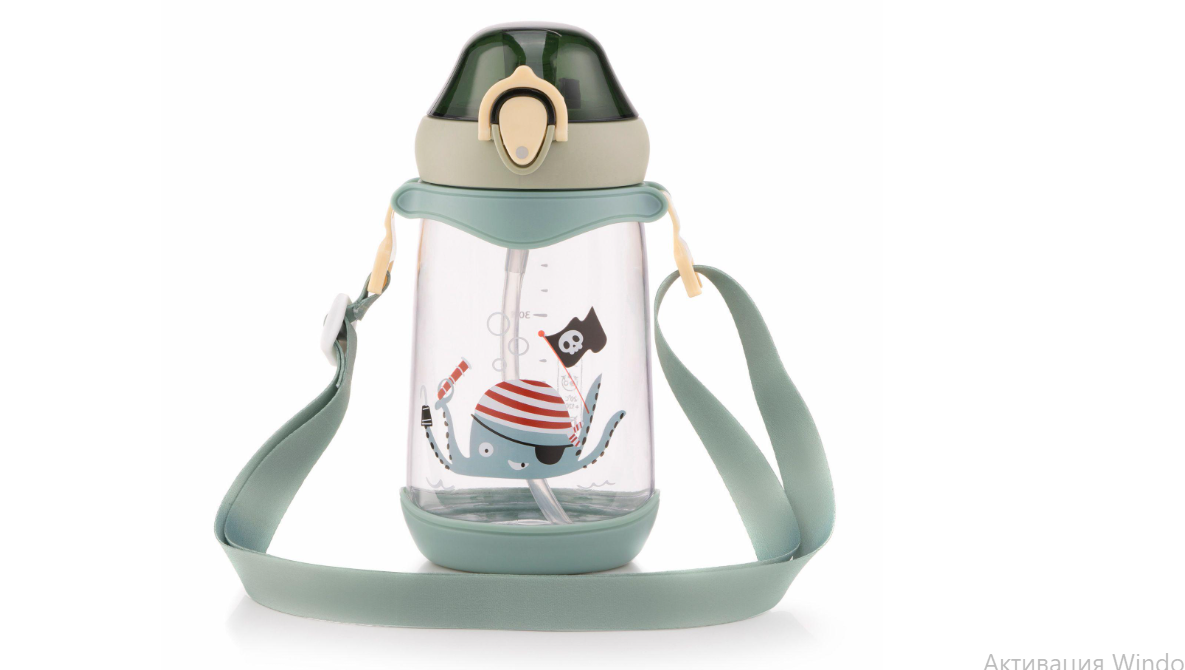 Бутылка для воды детская с осьминогом и шнурочком Ardesto Octopus 500 мл (AR2250PO)