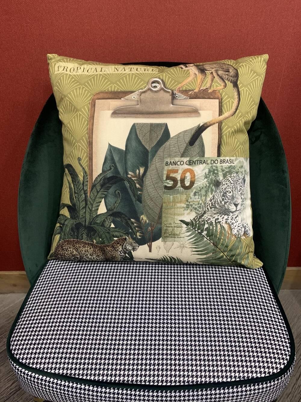 Подушка декоративна Maestro 50x50 см Зелений/Бежевий (000082044)